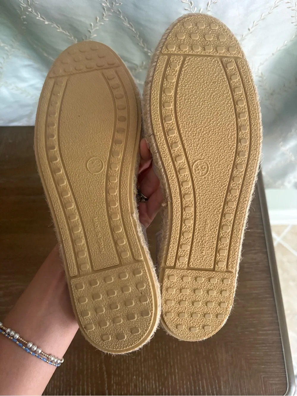 Verbenas Cruz Gray Suede Leather Espadrille Peep-toe Flats - Picture 7 of 7